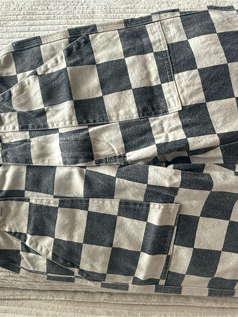 P&Co Service Fatigued Checkered Pants
